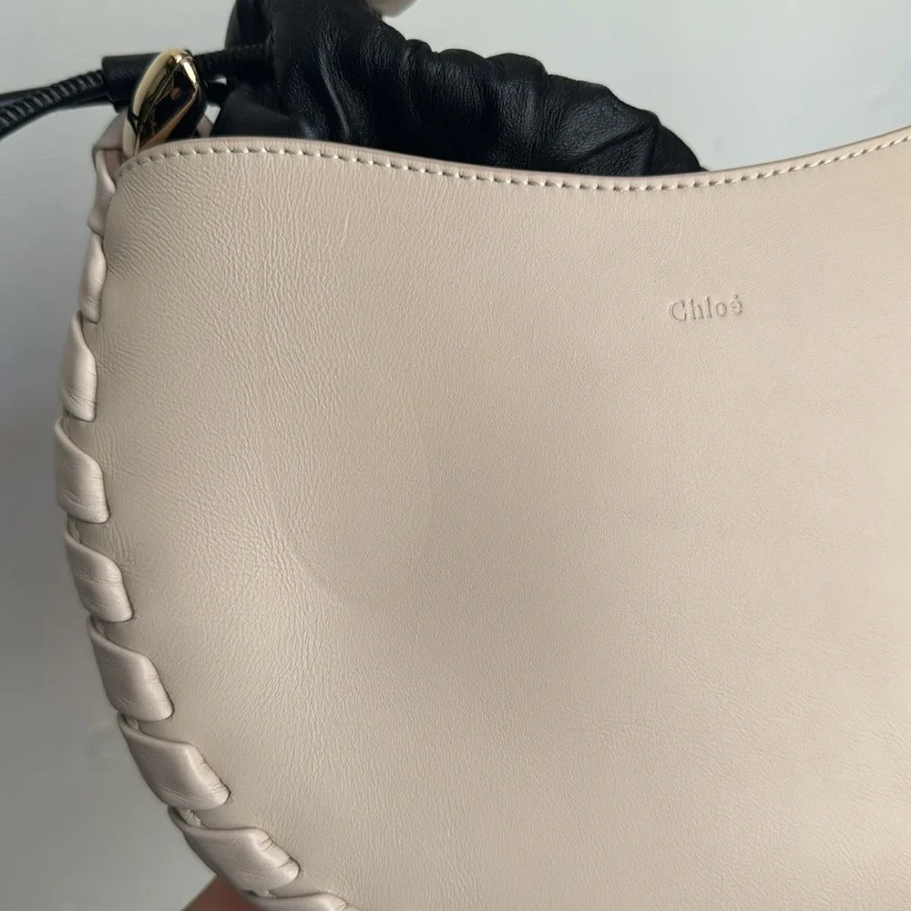 Chloé Mate Small Leather Drawstring Hobo Crossbody Bag NWT